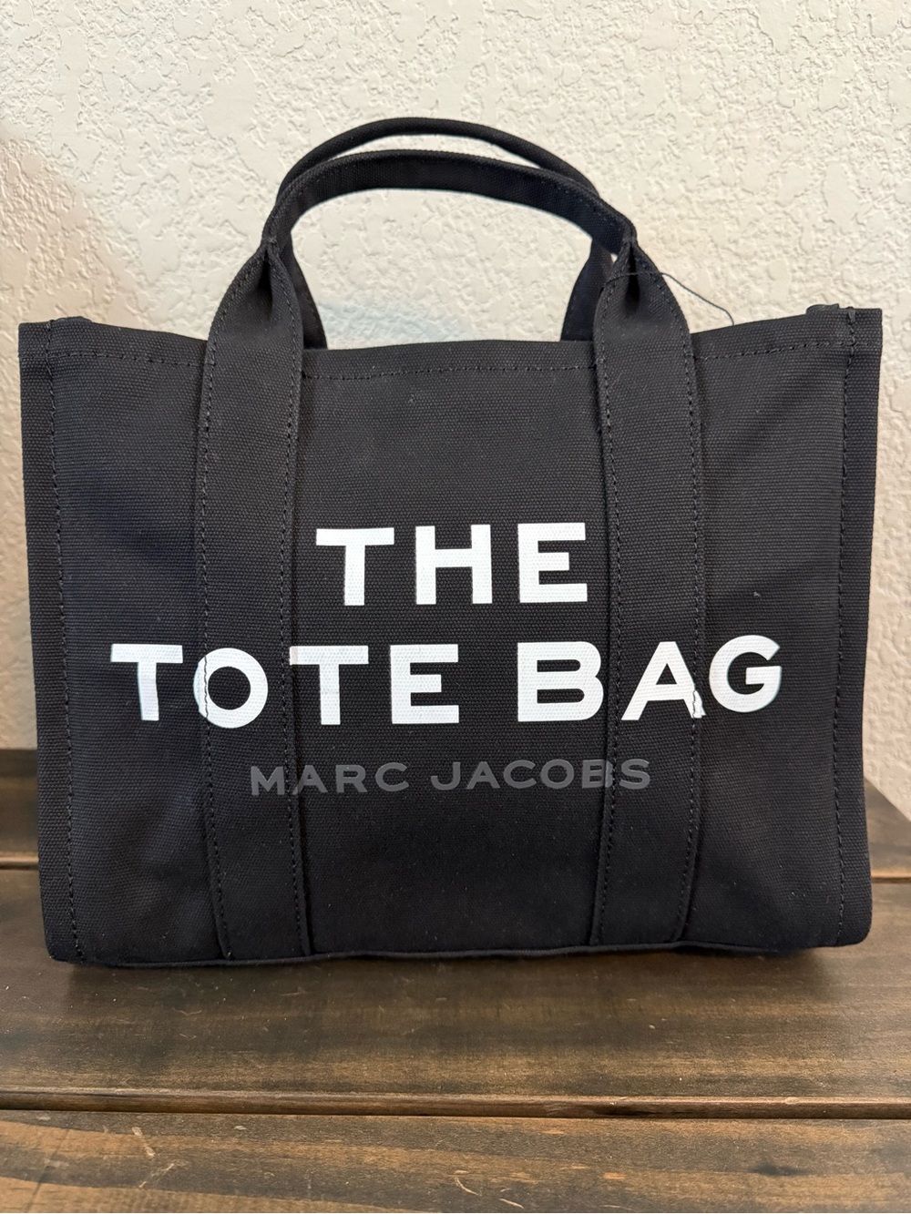 Marc Jacobs Black Canvas 'The Tote Bag' Mini Tote